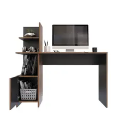 MADERKIT - Escritorio Biblioteca Dakota 115x120x40cm Café