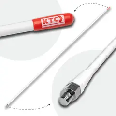KTC - Látigo Antena Blanco Con Capucho Rojo para Camión O Bus