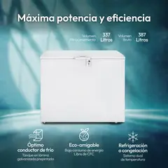 CHALLENGER - Congelador Horizontal 337 Litros Chest Free