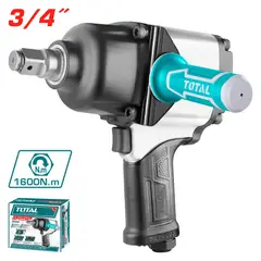 TOTAL TOOLS - Pistola Neumática 3/4 Pulg 9 CFM 90 PSI 1600 nm 4000 RPM