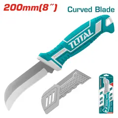 TOTAL TOOLS - Cuchilla Pelacable Curva Acero Inoxidable 200mm (8?)