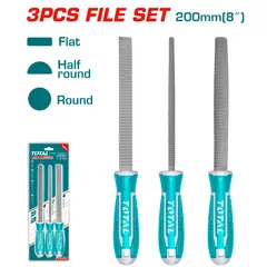 TOTAL TOOLS - Juego de 3 Limas para Madera de 8 Pulg 200 mm Tht918326