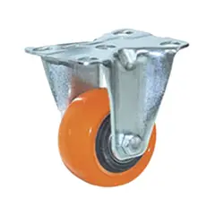 DISCOVER - Rodachina Fija Doble Rodamiento Naranja Pvc 50 Mm