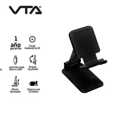 VTA PLUS - Base Con Carga Inalámbrica. Potencia 10W Vta