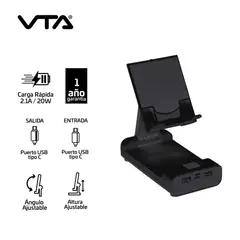 VTA PLUS - Base De Carga Portátil Con Batería. Potencia 20 W Vta