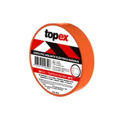 TOPEX - Cinta Aislante Naranja 20 Yrd/Rll