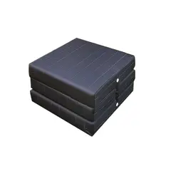 PACIFIC DREAM - Puff Cama Plegable 60x180x22 Tela Impermeable Negro