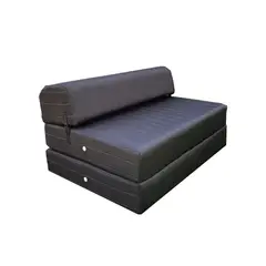 PACIFIC DREAM - Sofá Cama Plegable 70x190x22 Tela Impermeable Negro
