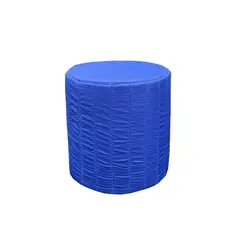 PACIFIC DREAM - Puff Redondo Tela Impermeable Azul Oscuro D40x45