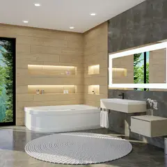 WAI - Hidromasaje Fiji - Portátil Faldón L - 183x124 Derecha Mantenedor