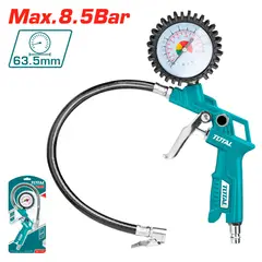 TOTAL TOOLS - Pistola y Medidor de Presión de Llantas 12 Bar (174psi) Tat11601