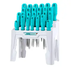 TOTAL TOOLS - Juego de 26 Destornilladores Phillips Planos Torx y Allen