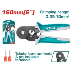 TOTAL TOOLS - Alicate para Terminales 23-7 Awg 6 Pulgadas 152.4 mm en Blíster