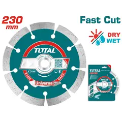 TOTAL TOOLS - Disco Diamantado Segmentado 230 X 22.2 X 7.5 mm