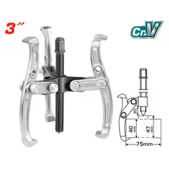 TOTAL TOOLS - Extractor de 3 Patas 3 Pulgadas 3000 kg