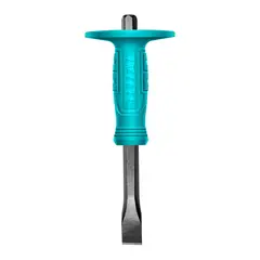 TOTAL TOOLS - Cincel Plano de Acero #45 12 Pulg X 24 mm con Mango de Goma