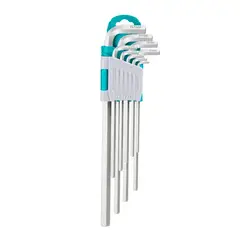TOTAL TOOLS - Juego 9 Llaves Bristol Largas Hex 1.5-10mm