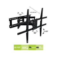 ELECTRIC LINE - Soporte TV Ajustable de Pared Doble Brazo de 42-105" pulgadas