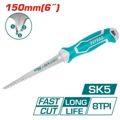 TOTAL TOOLS - Serrucho Drywall Corte Rapido 6" 8tpi 3c Filos