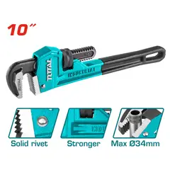 TOTAL TOOLS - Llave Tubo Acero 250mm (10") P/Tubo 34mm