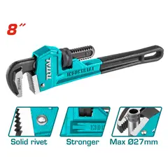 TOTAL TOOLS - Llave Para Tubo Acero 200mm (8") P/Tubo 27mm