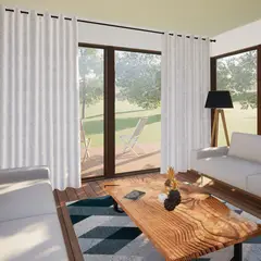 JUST HOME COLLECTION - Set de 2 Cortinas Bilbao Báltica 150x218 cm Blanco