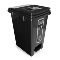 ENERGY PLUS - Caneca de Reciclaje 20l Con Autoenganche Negra Pedal