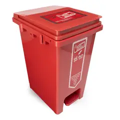 ENERGY PLUS - Caneca de Reciclaje 20l Con Autoenganche Roja Pedal