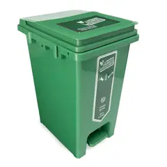 ENERGY PLUS - Caneca de Reciclaje 20l Con Autoenganche Verde Pedal