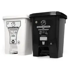 ENERGY PLUS - Punto Ecológico Con 2 Canecas Con Pedal Grande 53l