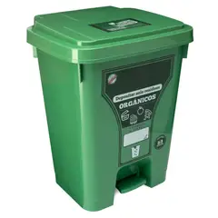 ENERGY PLUS - Caneca Reciclaje Grande 53l Papelera de Pedal Verde