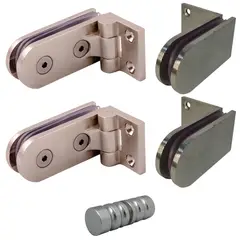 GENERICO - Division Baño Kit Para Puerta Batiente + Fijo