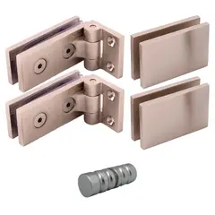 GENERICO - Division Baño Kit Para Puerta Batiente + Fijo