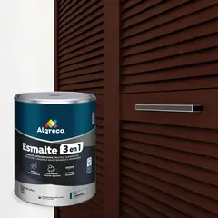 ALGRECO - Esmalte Para Exterior 2 En 1 Brillante Castaño 1 Galón
