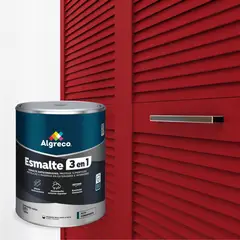 ALGRECO - Esmalte Para Exterior 2 En 1 Brillante Rojo Chino 1 Galón