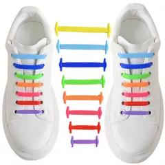 GENERICO - Cordones Elasticos En Silicona para Zapatos Multicolor