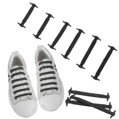 GENERICO - Cordones Elasticos En Silicona para Zapatos Negro