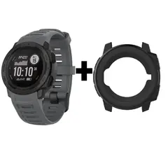 GENERICO - Pulso Correa En Silicona para Reloj Garmin Instinct Gris