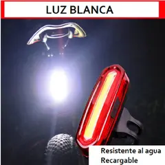 ZTTO - Luz Linterna Recargable Usb Led Bicicleta Del O Tras Potente Color Blanco