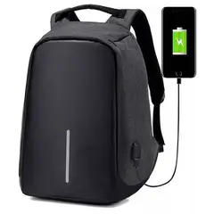 52 BITS - Maleta Antirrobo Impermeable con Cable Usb Negra