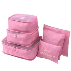 52 BITS - Kit Viajero Organizador Textil X6 Bolsas