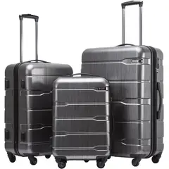 COOLIFE - Set de Maleta de 3 Unidades Velís Gris