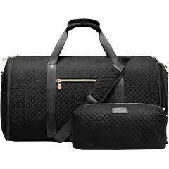 COOLIFE - Bolsa de Viaje Convertible con Bolsa Negra