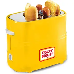 NOSTALGIA - Tostadora de 2 ranuras para perros calientes con mini pinzas