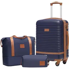 COOLIFE - Set de Maletas de 3 Unidades Azul