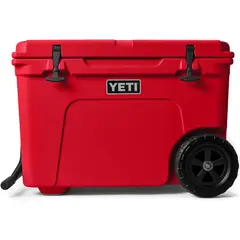 YETI - Hielera Tundra Haul Portátil con Ruedas y Aislamiento de Poliuretano 52L Roja