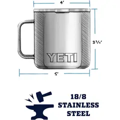 YETI - Vaso Rambler 14oz con Tapa MagSlider Aislado al Vacío Vinotinto
