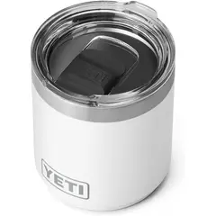 YETI - Vaso Rambler Lowball 10oz Apilable con Aislamiento al Vacío y Tapa MagSlider Blanco