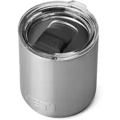 YETI - Vaso Rambler Lowball 10oz Apilable con Aislamiento al Vacío y Tapa MagSlider Plateado