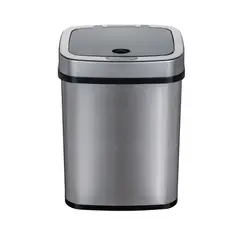NINESTARS - Papelera Automática con Sensor en Acero Inoxidable 12Lt